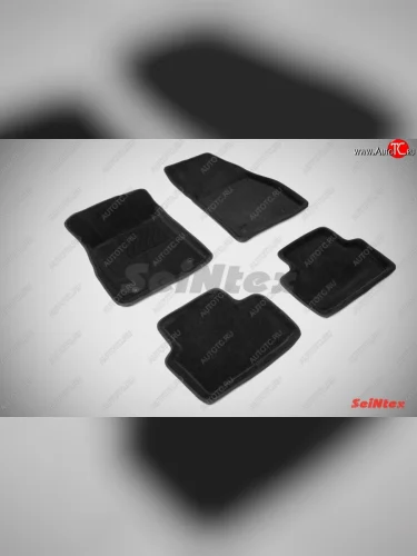 Износостойкие коврики в салон SeiNtex Premium 3D 4 шт. (ворсовые, черные) Opel Insignia  A (2008-2017) дорестайлинг седан, рестайлинг седан, универсал рестайлинг