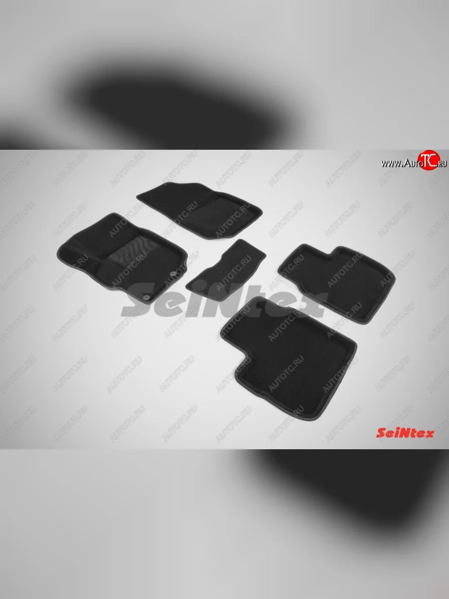 Износостойкие коврики в салон SeiNtex Premium 3D 4 шт. (ворсовые, черные) Peugeot 301 (2012-2017)  в Самаре Самарской области