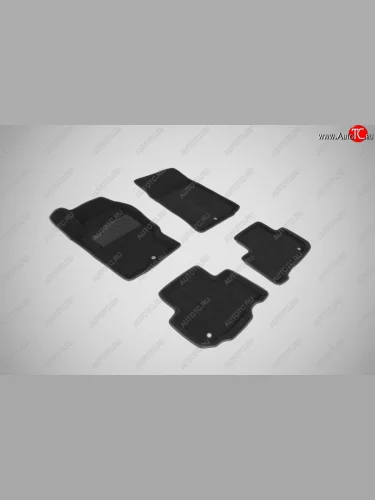 Износостойкие коврики в салон SeiNtex Premium 3D 4 шт. (ворсовые, черные) SSANGYONG Rexton  Y290 (2012-2017)