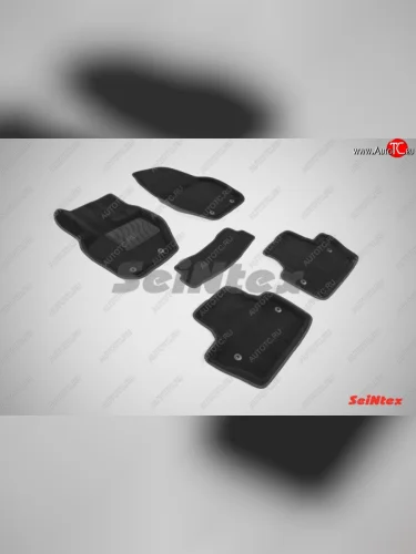 Износостойкие коврики в салон 3D VOLVO S-60 черные (компл) Volvo S60 FS седан дорестайлинг (2010-2013)