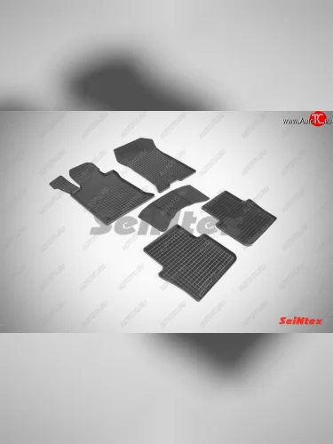 Износостойкие коврики в салон с рисунком Сетка (2,4) SeiNtex Premium 4 шт. (резина) Acura TLX  UB1-4 (2014-2017) доресталийнг