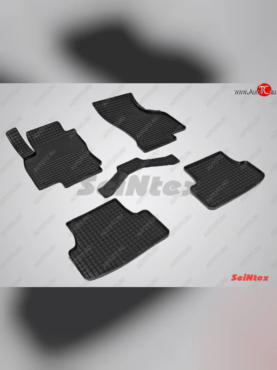 Износостойкие коврики в салон с рисунком Сетка SeiNtex Premium 4 шт. (резина) Audi A3 8VS седан дорестайлинг (2012-2016)  с доставкой в г. Керчь