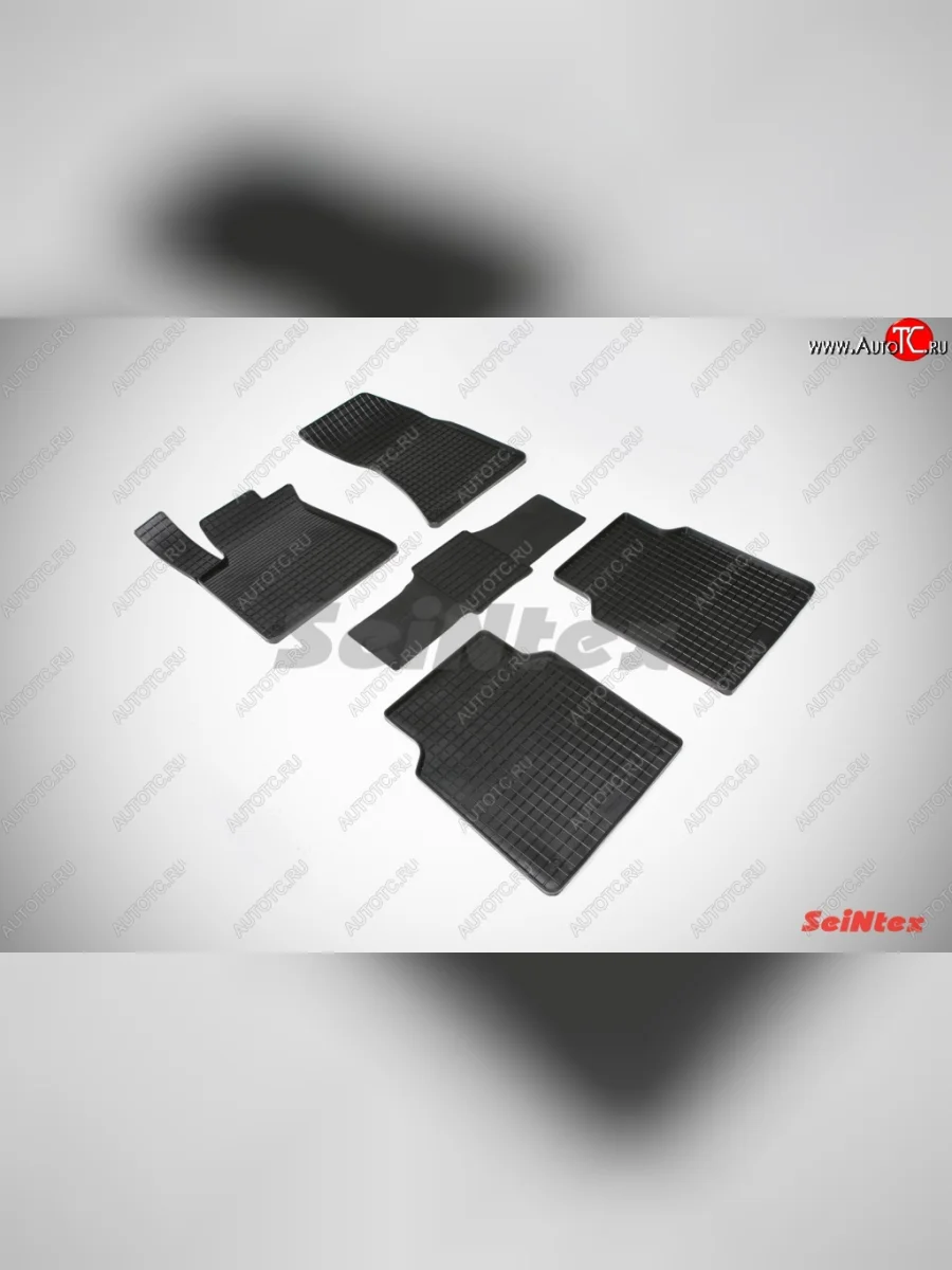 Износостойкие коврики в салон с рисунком Сетка 4D SeiNtex Premium 4 шт. (резина) Audi A8 D4 дорестайлинг, седан (2009-2013)  в Перми Пермском крае