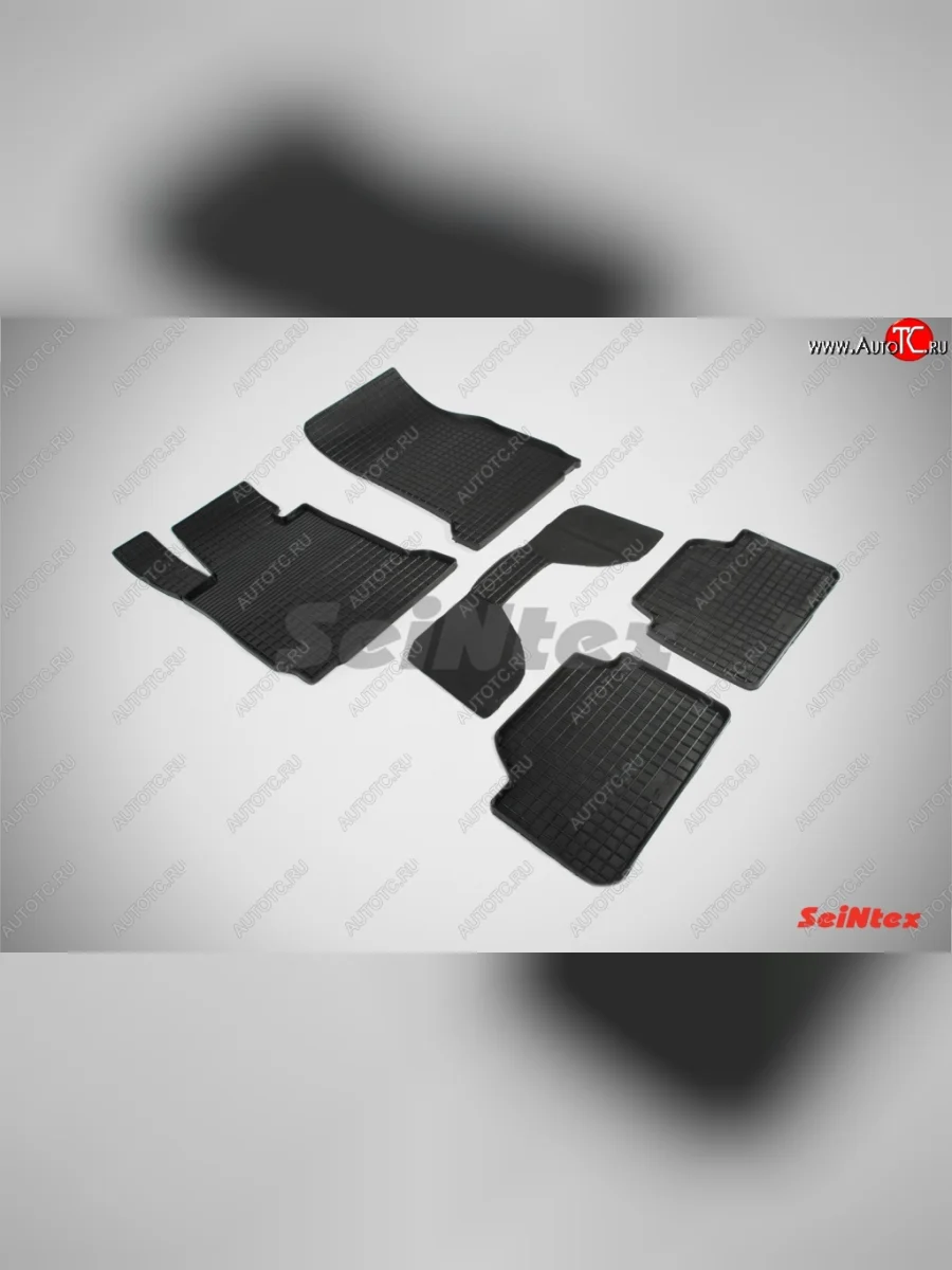 Износостойкие коврики в салон с рисунком Сетка SeiNtex Premium 4 шт. (резина) BMW 1 серия F21 хэтчбэк 3 дв. 2-ой рестайлинг (2017-2020)  с доставкой в г. Керчь