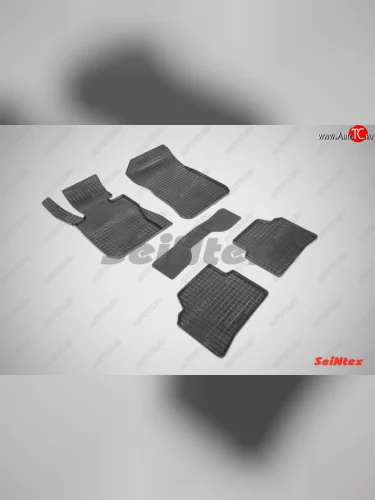 Износостойкие коврики в салон с рисунком Сетка SeiNtex Premium 4 шт. (резина) BMW 3 серия ( E90,  E91) (2004-2012) седан дорестайлинг, седан рестайлинг, универсал рестайлинг