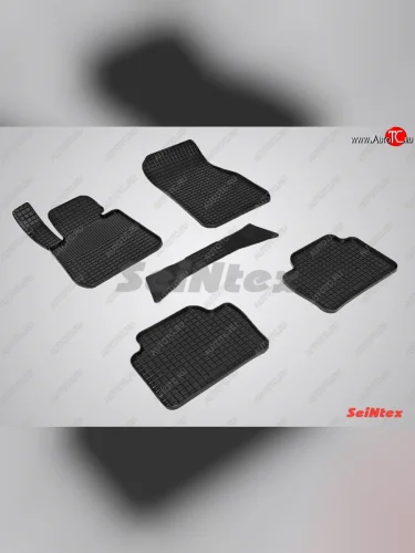 Износостойкие коврики в салон с рисунком Сетка SeiNtex Premium 4 шт. (резина) BMW 3 серия  F30 (2012-2018) седан дорестайлинг, седан рестайлинг