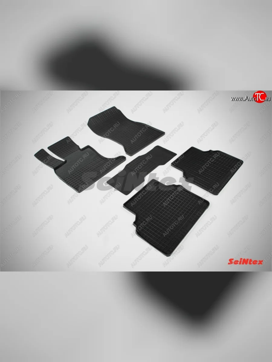 Износостойкие коврики в салон с рисунком Сетка SeiNtex Premium 4 шт. (резина) BMW 5 серия F07 Gran Turismo лифтбэк дорестайлинг (2009-2013)  в Керчи Республика Крым
