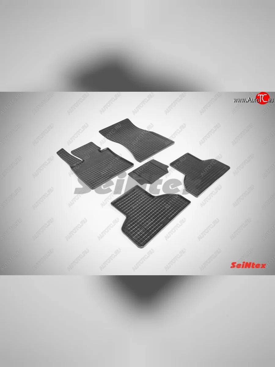 Износостойкие коврики в салон с рисунком Сетка SeiNtex Premium 4 шт. (резина) BMW X5 F15 (2013-2018)  в Самаре Самарской области