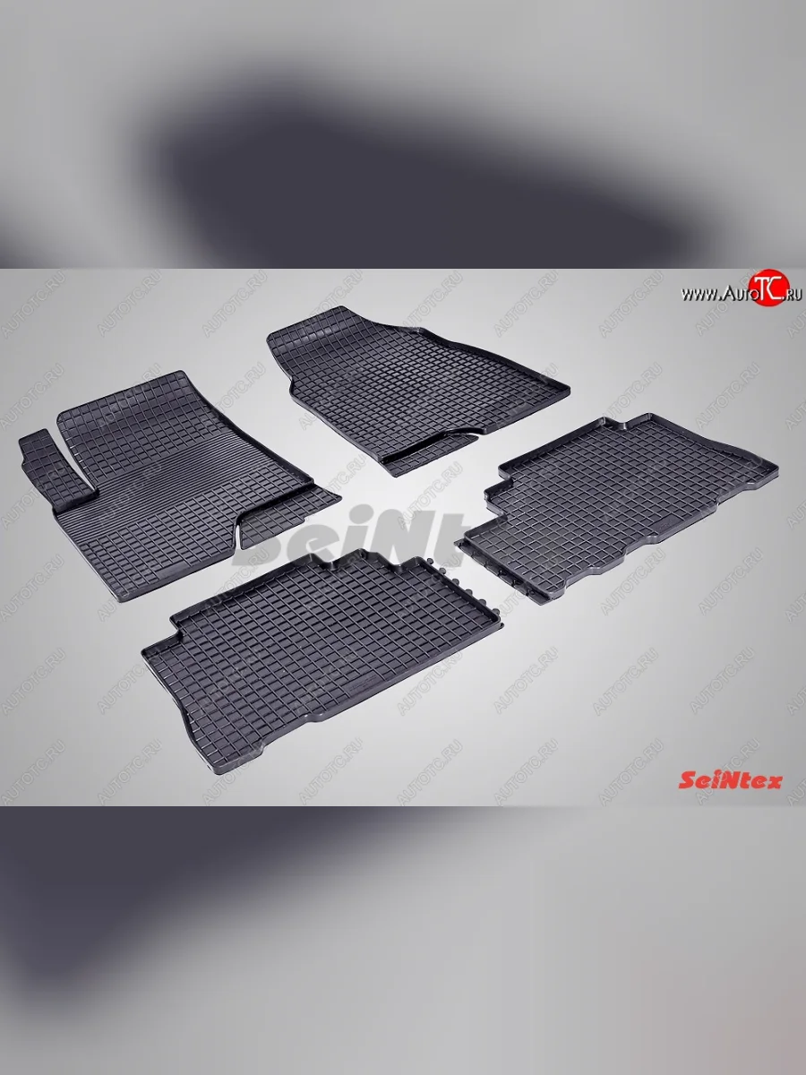 Износостойкие коврики в салон с рисунком Сетка SeiNtex Premium 4 шт. (резина) Chevrolet Captiva 1-ый рестайлинг (2011-2013)  в Керчи Республика Крым