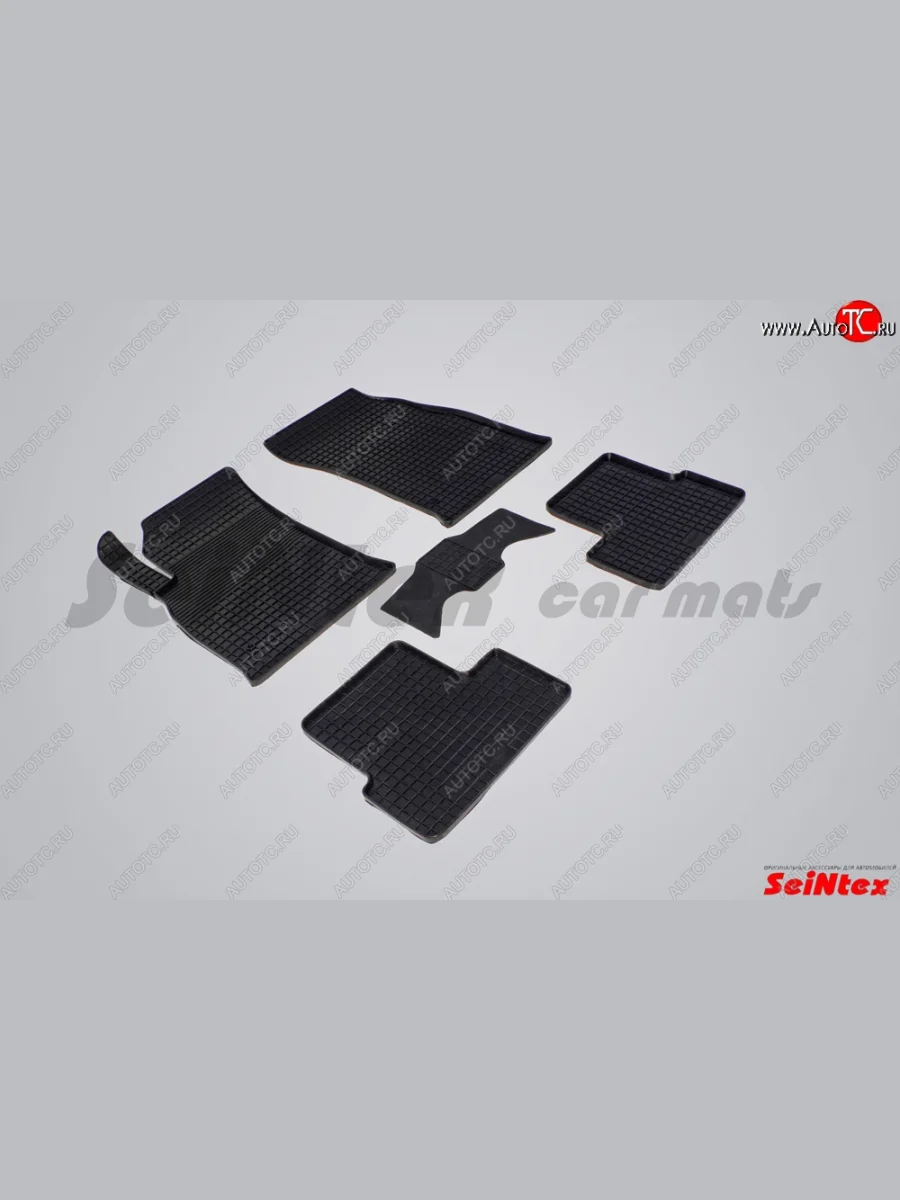 Износостойкие коврики в салон с рисунком Сетка SeiNtex Premium 4 шт. (резина) Chevrolet Cruze J300 седан дорестайлинг (2009-2012)  в Перми Пермском крае