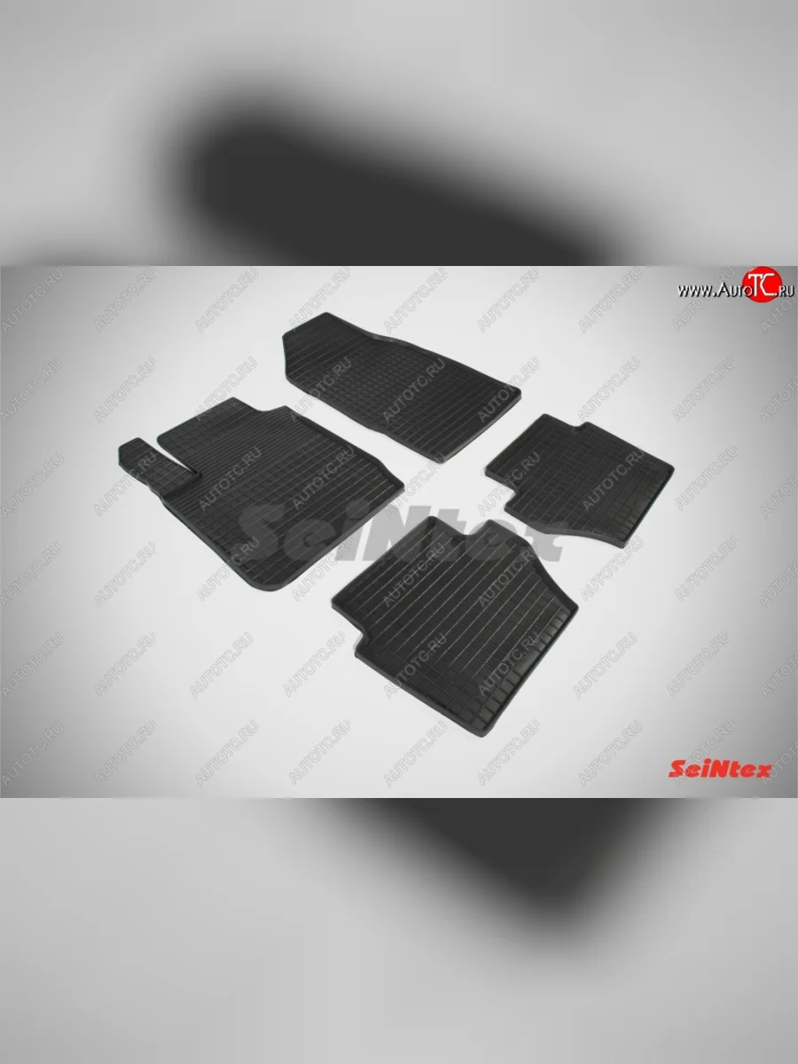 Износостойкие коврики в салон с рисунком Сетка SeiNtex Premium 4 шт. (резина) Ford Fiesta 6 хэтчбэк 5 дв. дорестайлинг (2008-2012)  в Керчи Республика Крым