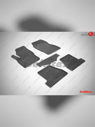 Износостойкие коврики в салон с рисунком Сетка SeiNtex Premium 4 шт. (резина) Ford Focus 3 универсал дорестайлинг (2010-2015)