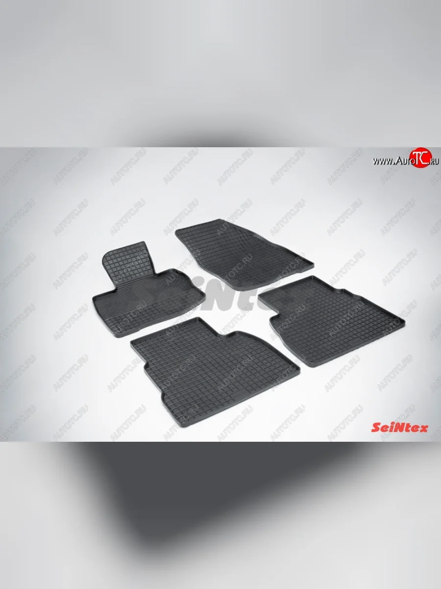 Износостойкие коврики в салон с рисунком Сетка SeiNtex Premium 4 шт. (резина) Honda Civic FK,FN хэтчбэк 5 дв. дорестайлинг (2005-2008)  в Керчи Республика Крым