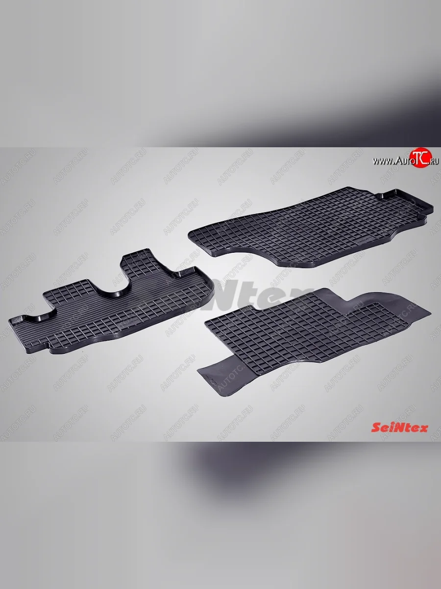 Износостойкие коврики в салон с рисунком Сетка SeiNtex Premium 3 шт. (резина) Hyundai HD-72 (2004-2008)  в Керчи Республика Крым