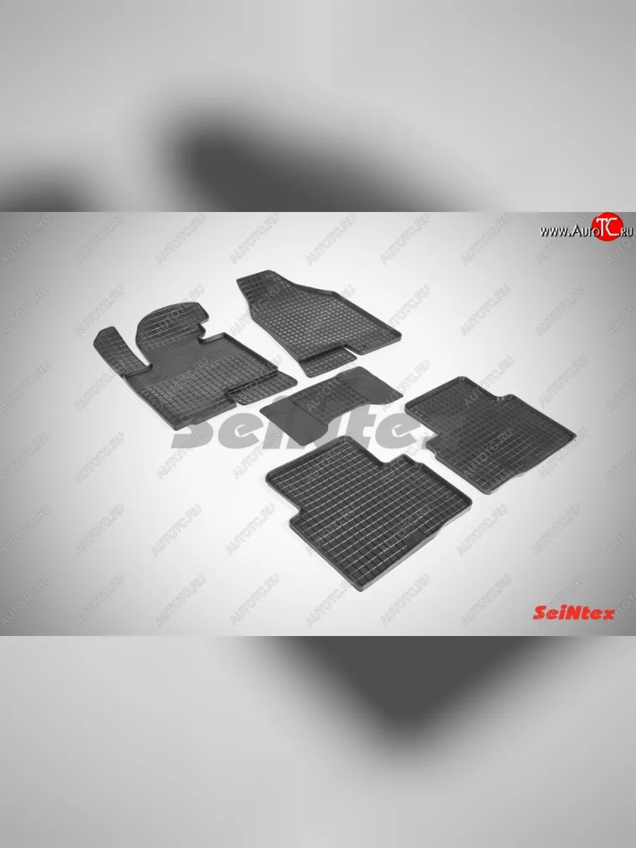 Износостойкие коврики в салон с рисунком Сетка SeiNtex Premium 4 шт. (резина) Hyundai IX35 LM дорестайлинг (2009-2013)  в Керчи Республика Крым