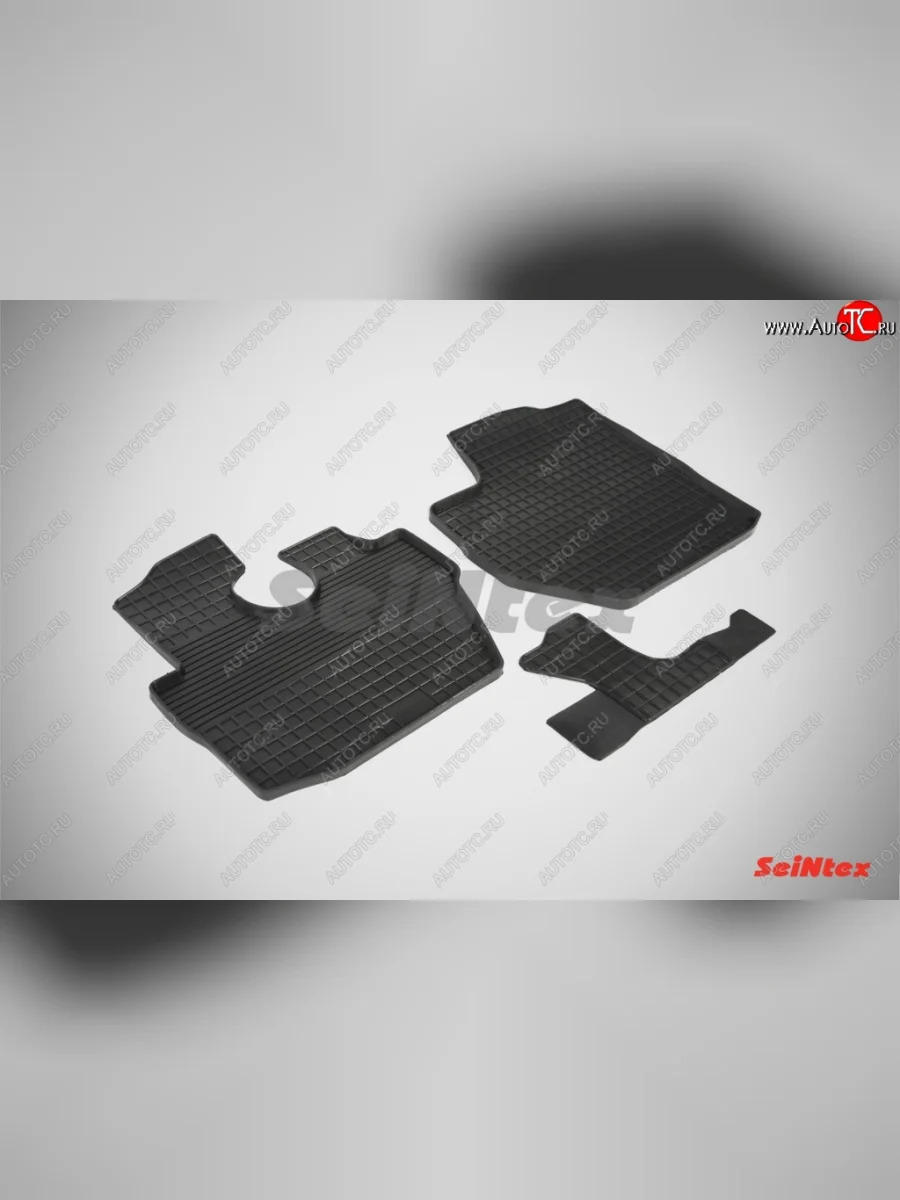 Износостойкие коврики в салон с рисунком Сетка SeiNtex Premium 3 шт. (резина) Hyundai Porter HR (2005-2018)  в Перми Пермском крае