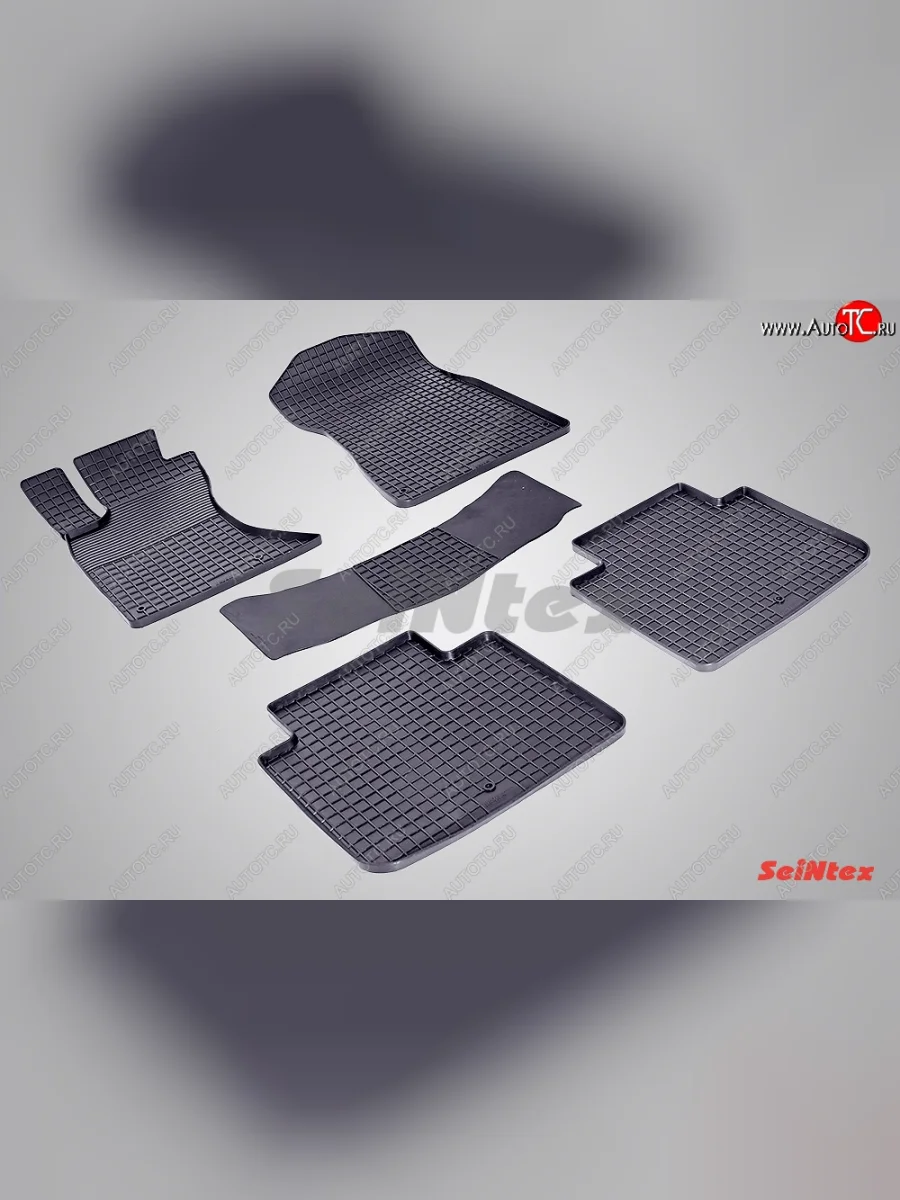 Износостойкие коврики в салон с рисунком Сетка SeiNtex Premium 4 шт. (резина) Lexus GS300 S190 дорестайлинг (2005-2006)  в Перми Пермском крае