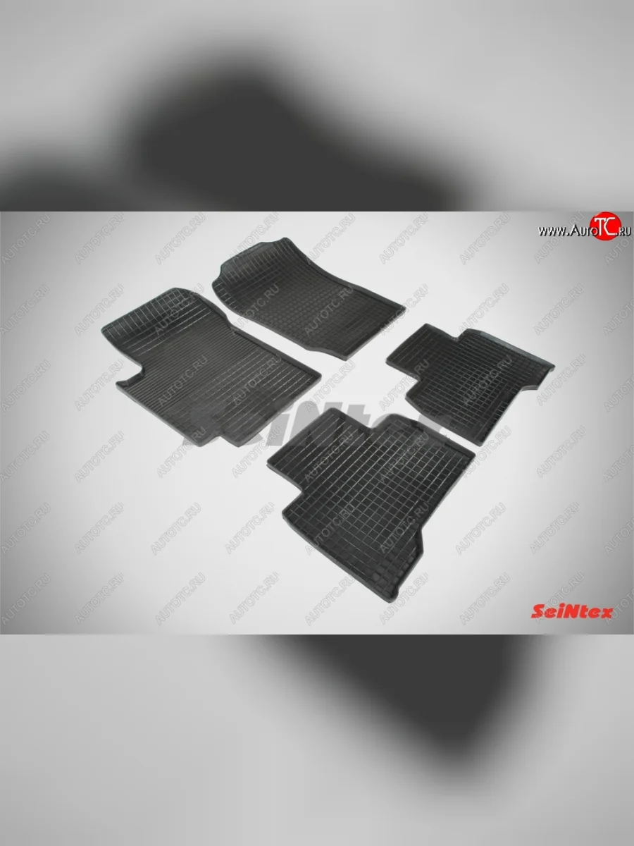 Износостойкие коврики в салон с рисунком Сетка SeiNtex Premium 4 шт. (резина)  Mercedes-Benz C-Class (2007-2015) W204  в Самаре Самарской области