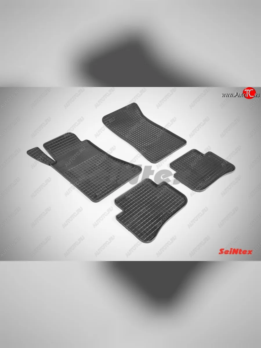 Износостойкие коврики в салон с рисунком Сетка 4mati SeiNtex Premium 4 шт. (резина)  Mercedes-Benz C-Class (2000-2008) W203  в Воронеже Воронежской области