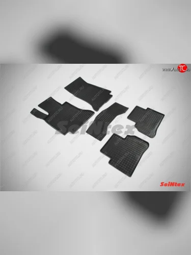 Износостойкие коврики в салон с рисунком Сетка SeiNtex Premium 4 шт. (резина) Mercedes-Benz C-Class ( С205,  S205,  W205) (2014-2025) дорестайлинг купе, дорестайлинг универсал, дорестайлинг седан, рестайлинг седан