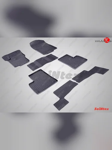 Износостойкие коврики в салон с рисунком Сетка SeiNtex Premium 4 шт. (резина) Mercedes-Benz GL class  X166 (2012-2016) дорестайлинг