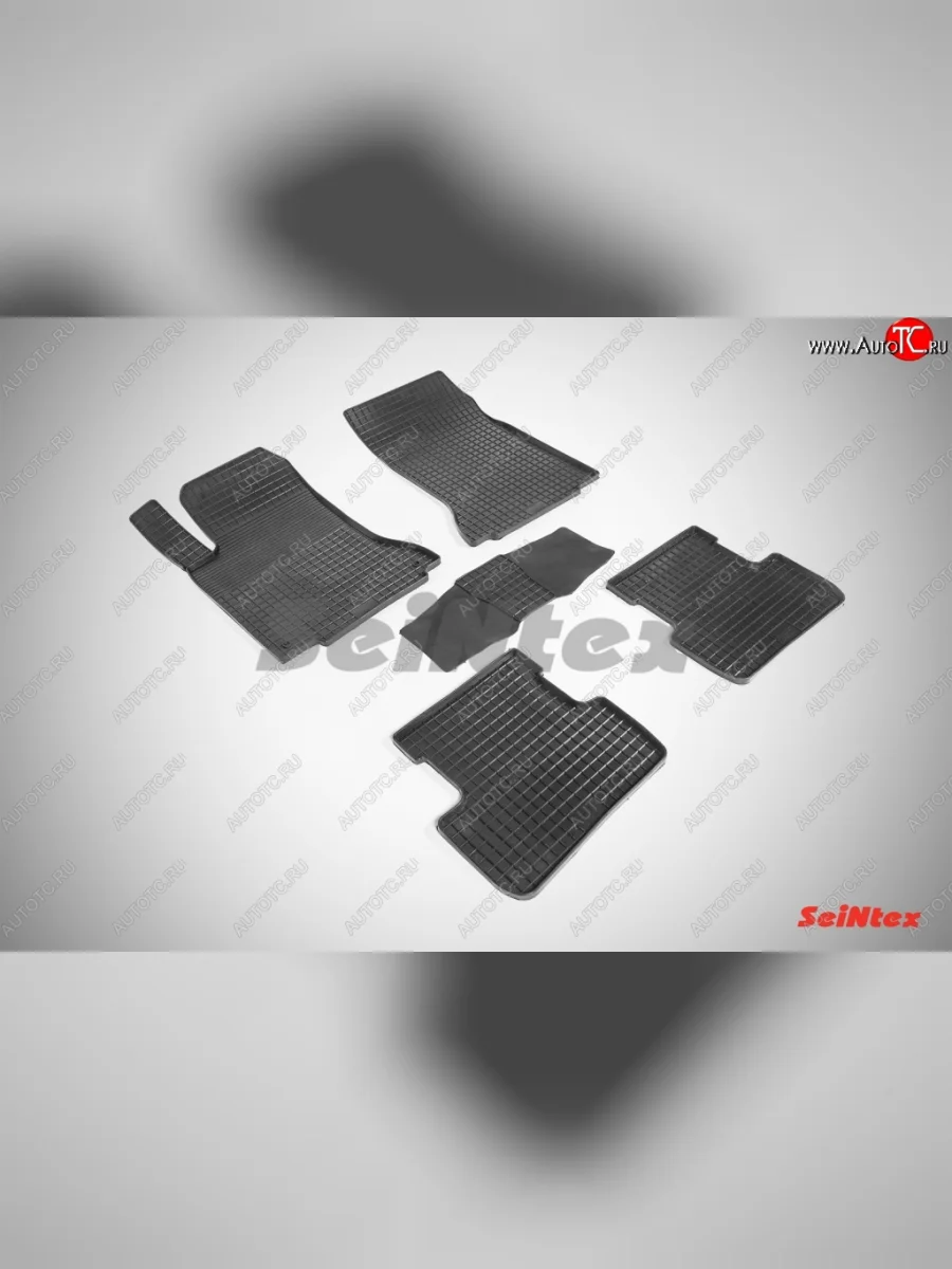 Износостойкие коврики в салон с рисунком Сетка SeiNtex Premium 4 шт. (резина) Mercedes-Benz A class W176 дорестайлинг, хэтчбэк 5 дв. (2012-2015)  в Самаре Самарской области
