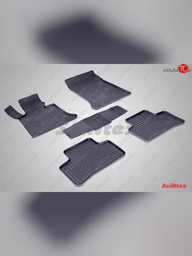 Износостойкие коврики в салон с рисунком Сетка SeiNtex Premium 4 шт. (резина) Mercedes-Benz GLK class  X204 (2008-2015) дорестайлинг, рестайлинг