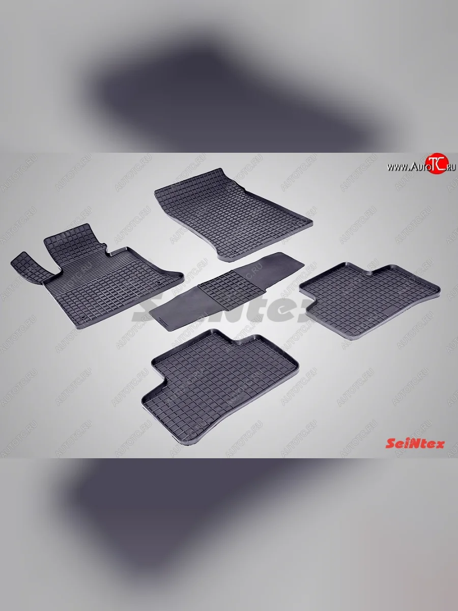 Износостойкие коврики в салон с рисунком Сетка SeiNtex Premium 4 шт. (резина)  Mercedes-Benz GLK class (2008-2015) X204  в Самаре Самарской области