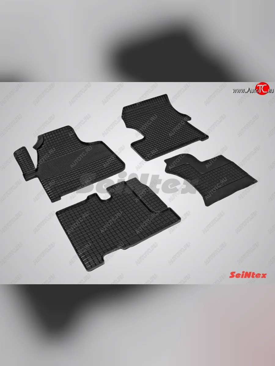 Износостойкие коврики в салон с рисунком Сетка SeiNtex Premium 4 шт. (резина) Mercedes-Benz Sprinter W906 (2006-2013)  в Перми Пермском крае