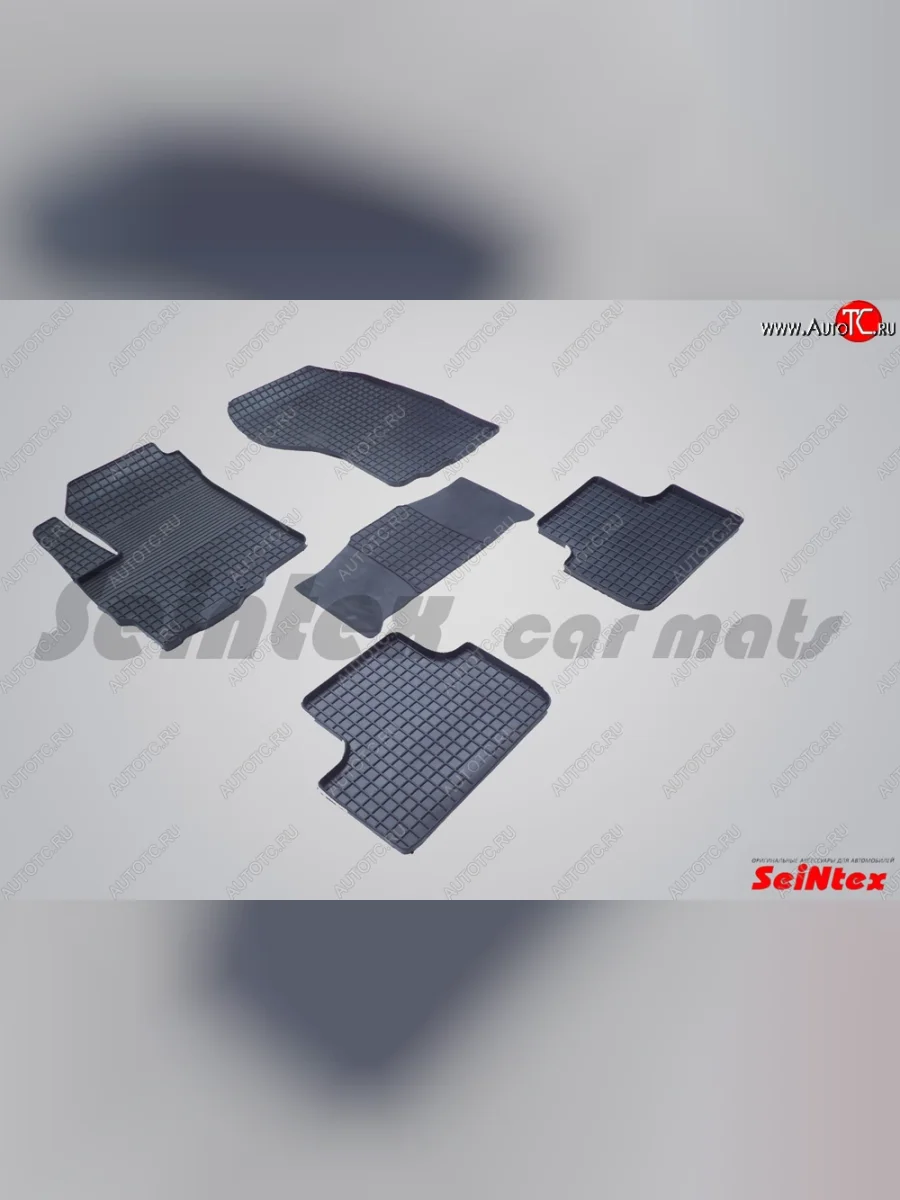 Износостойкие коврики в салон с рисунком Сетка SeiNtex Premium 4 шт. (резина) Mitsubishi ASX дорестайлинг (2010-2012)  в Самаре Самарской области