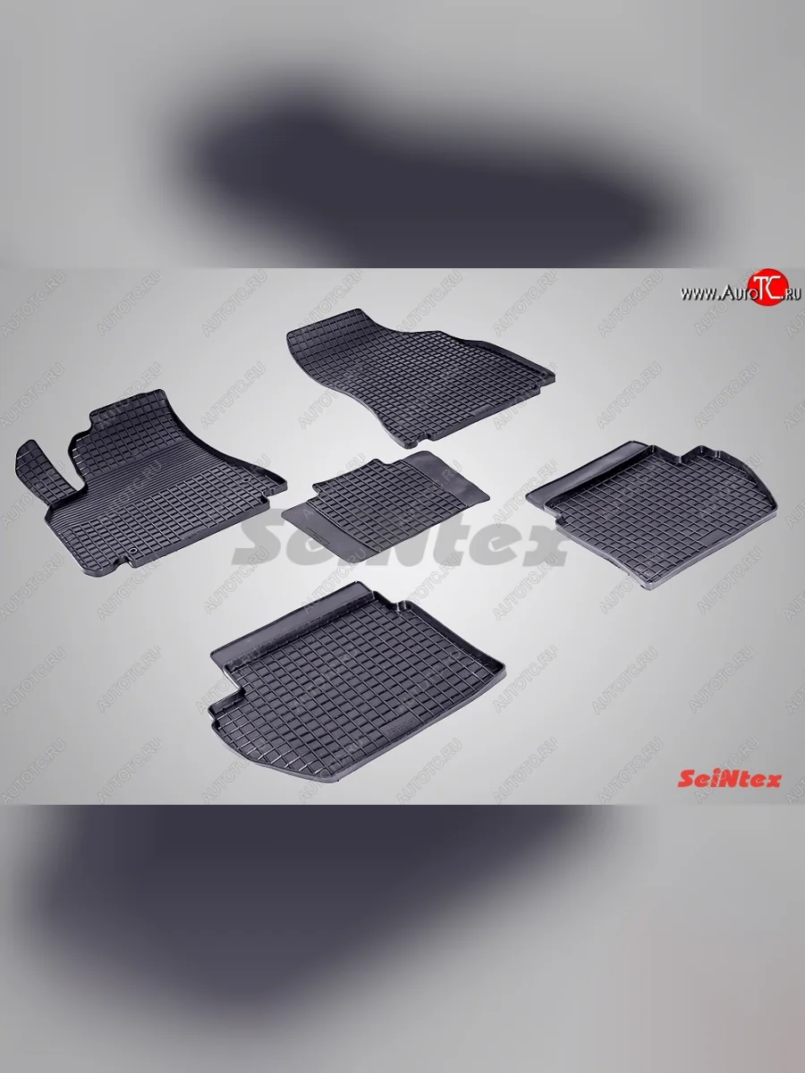 Износостойкие коврики в салон с рисунком Сетка SeiNtex Premium 4 шт. (резина) Peugeot Partner Tepee (2008-2012)  в Самаре Самарской области