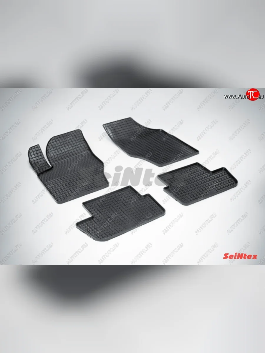 Износостойкие коврики в салон с рисунком Сетка SeiNtex Premium 4 шт. (резина)  Peugeot 307 (2001-2008) универсал, хэтчбэк 3 дв., хэтчбэк 5 дв.  в Самаре Самарской области