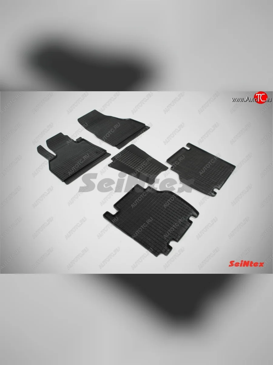 Износостойкие коврики в салон с рисунком Сетка SeiNtex Premium 4 шт. (резина) Renault Kangoo KW0 дорестайлинг (2008-2013)  в Воронеже Воронежской области