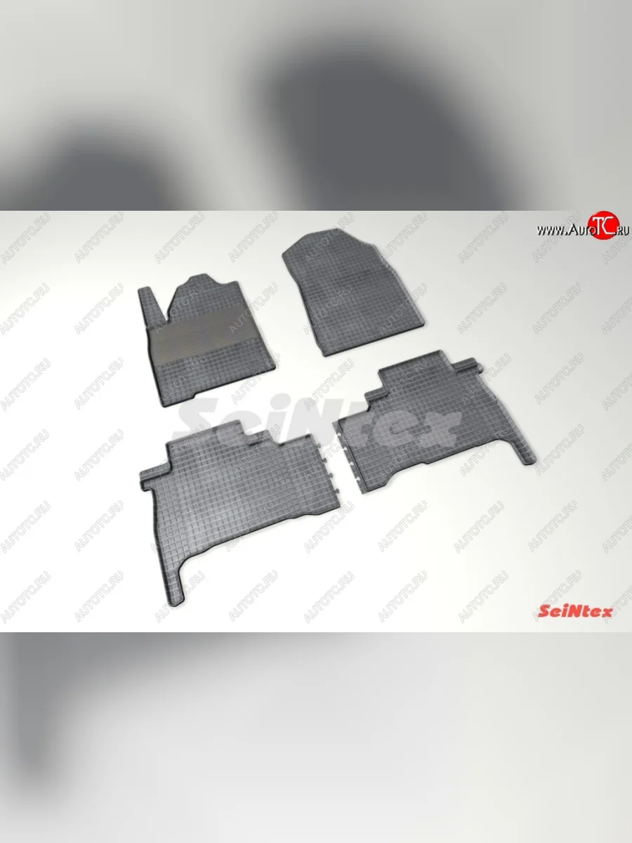 Износостойкие коврики в салон с рисунком Сетка SeiNtex Premium 4 шт. (резина) Toyota Land Cruiser 200 2-ой рестайлинг (2015-2021)  в Самаре Самарской области