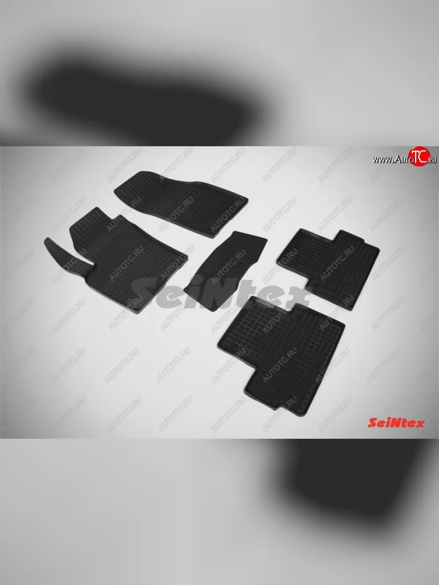 Износостойкие коврики в салон с рисунком Сетка SeiNtex Premium 4 шт. (резина) Volvo C30 хэтчбэк 3 дв.  дорестайлинг (2006-2009)  в Самаре Самарской области