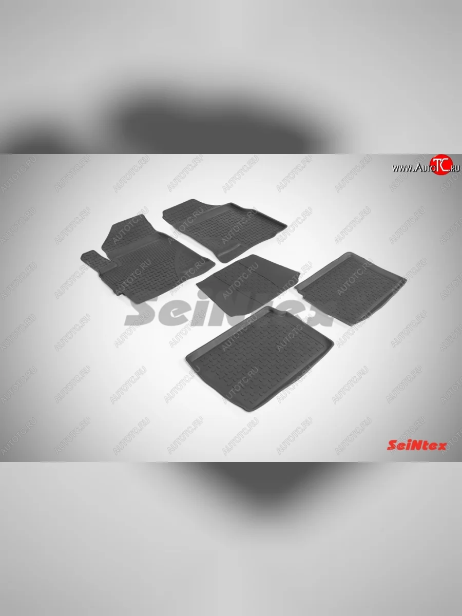 Износостойкие коврики в салон с высоким бортом SeiNtex Premium 4 шт. (резина) Chery Tiggo 5 (T21) рестайлинг (2017-2020)  в Керчи Республика Крым