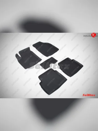 Износостойкие коврики в салон с высоким бортом SeiNtex Premium 4 шт. (резина) Chevrolet Aveo  T200 (2003-2008) седан
