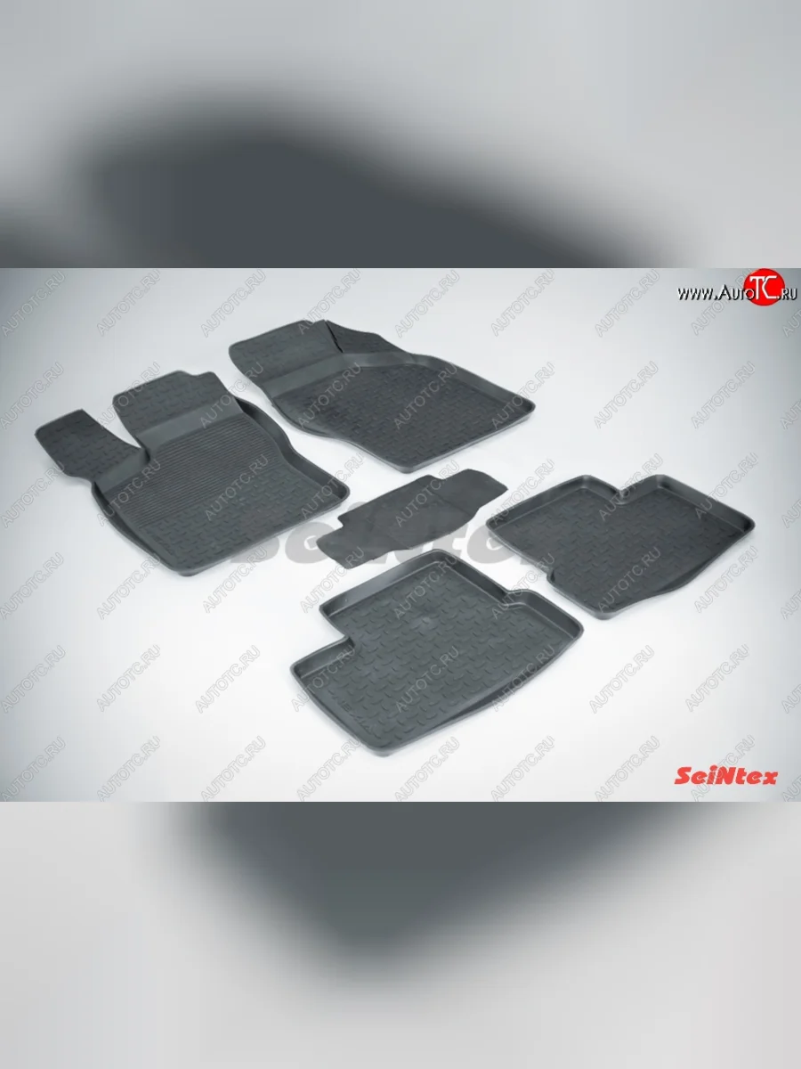 Износостойкие коврики в салон с высоким бортом SeiNtex Premium 4 шт. (резина)  Daewoo Nexia (1995-2008) дорестайлинг  с доставкой в г. Керчь