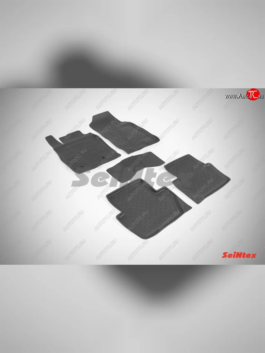 Износостойкие коврики в салон с высоким бортом SeiNtex Premium 4 шт. (резина) Ford EcoSport дорестайлинг (2013-2019)  в Воронеже Воронежской области