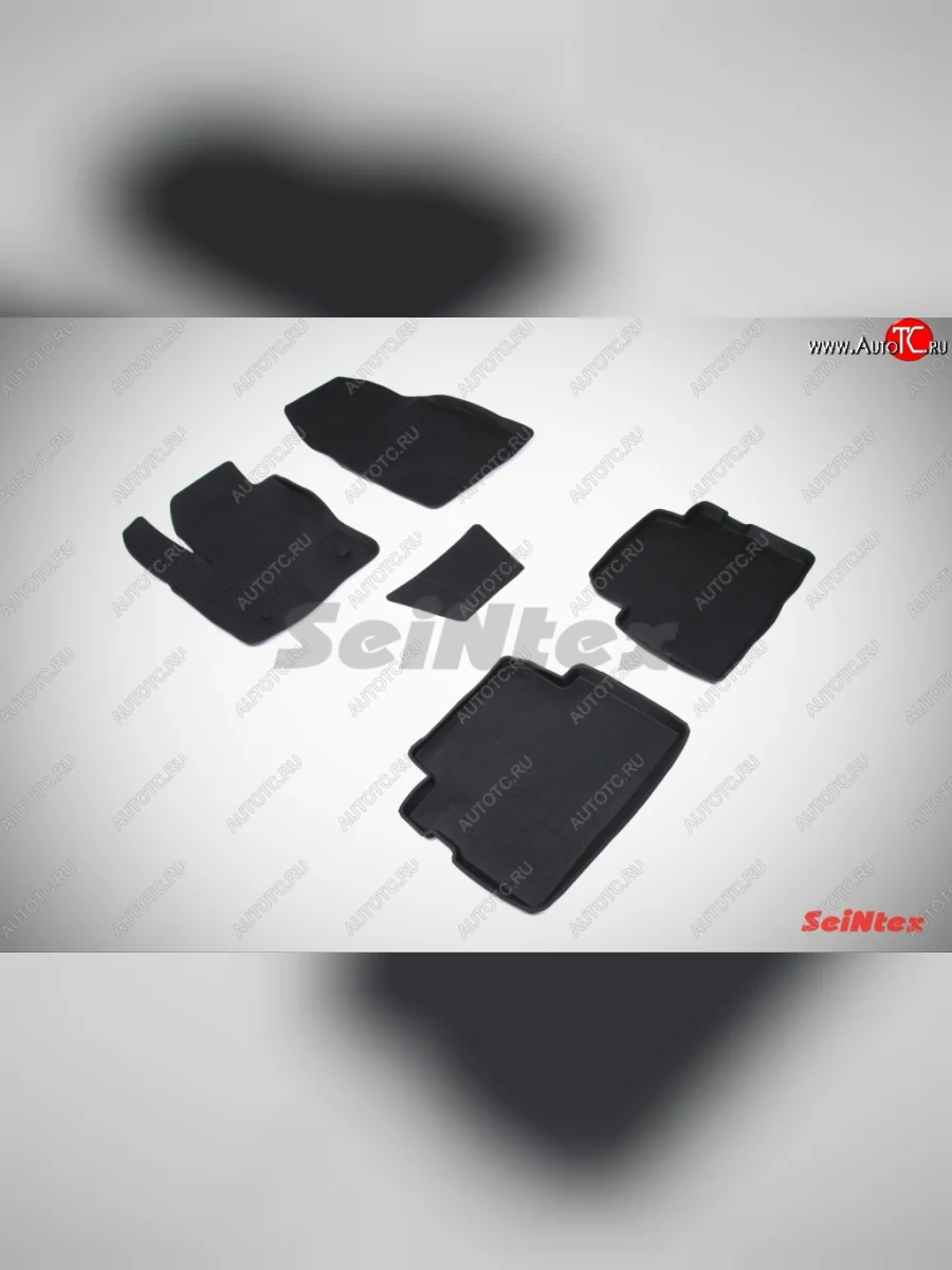 Износостойкие коврики в салон с высоким бортом SeiNtex Premium 4 шт. (резина) Ford C-max Mk1 рестайлинг (2007-2010)  в Керчи Республика Крым