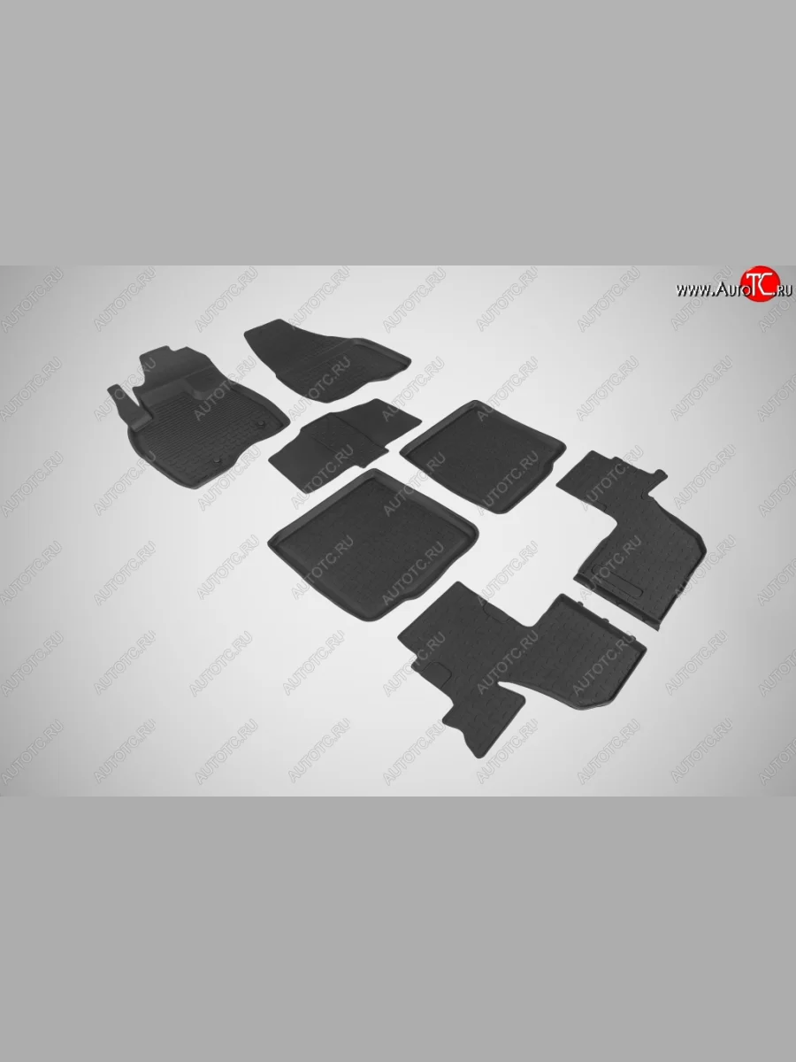 Износостойкие коврики в салон с высоким бортом SeiNtex Premium 6 шт. (резина) Ford Explorer U502 1-ый рестайлинг, 5 дв. (2015-2018)  в Самаре Самарской области