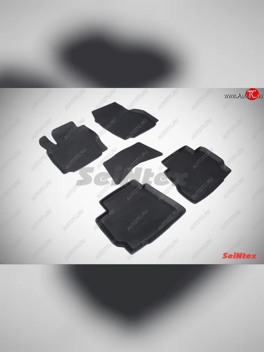 Износостойкие коврики в салон с высоким бортом SeiNtex Premium 4 шт. (резина) Ford Mondeo Mk4,DG дорестайлинг, универсал (2007-2010)  в Керчи Республика Крым