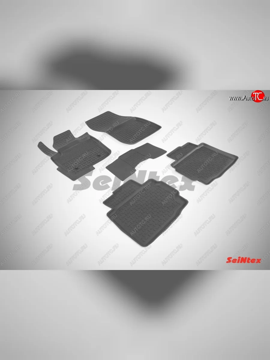 Износостойкие коврики в салон с высоким бортом SeiNtex Premium 4 шт. (резина) Ford Mondeo MK5 CD391 дорестайлинг седан (2014-2018)  в Керчи Республика Крым