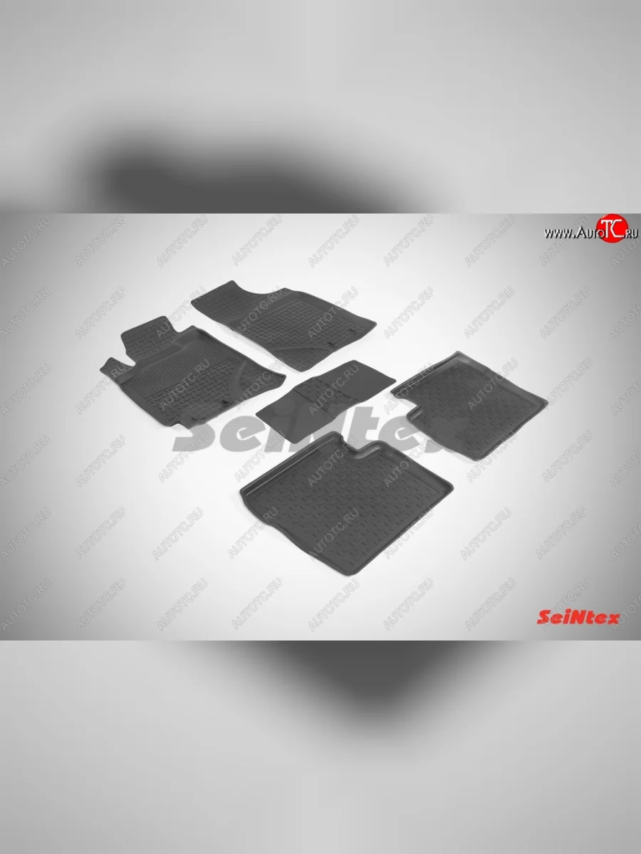 Износостойкие коврики в салон с высоким бортом SeiNtex Premium 4 шт. (резина) Geely Emgrand EC7 седан дорестайлинг (2009-2016)  в Керчи Республика Крым