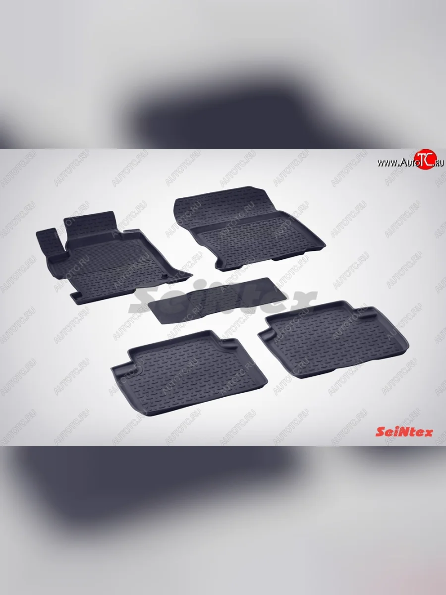 Износостойкие коврики в салон с высоким бортом SeiNtex Premium 4 шт. (резина) Honda Accord 9 CR седан дорестайлинг (2013-2016)  в Керчи Республика Крым