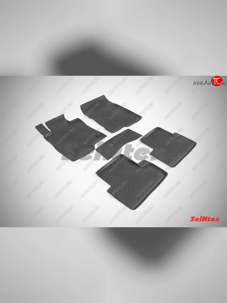 Износостойкие коврики в салон с высоким бортом SeiNtex Premium 4 шт. (резина) Honda Accord 8 CU седан дорестайлинг (2008-2011)  в Керчи Республика Крым