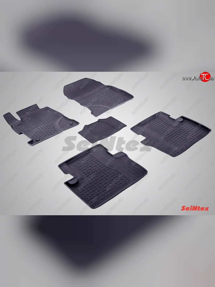 Износостойкие коврики в салон с высоким бортом 4D SeiNtex Premium 4 шт. (резина)  Honda Civic (2011-2016) FB  в Самаре Самарской области