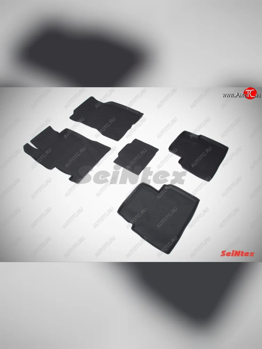 Износостойкие коврики в салон с высоким бортом (седан) SeiNtex Premium 4 шт. (резина) Honda Civic FD седан дорестайлинг (2005-2008)  в Самаре Самарской области