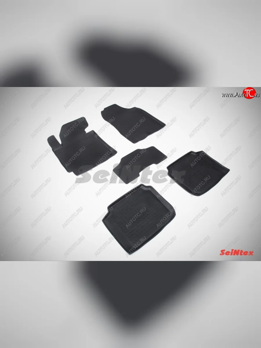 Износостойкие коврики в салон с высоким бортом SeiNtex Premium 4 шт. (резина) Hyundai Elantra MD рестайлинг (2013-2016)  в Самаре Самарской области