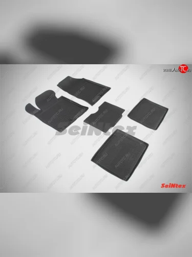 Износостойкие коврики в салон с высоким бортом SeiNtex Premium 4 шт. (резина) Hyundai I40  1 VF (2011-2019) дорестайлинг седан, дорестайлинг универсал, рестайлинг седан, рестайлинг универсал